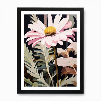 Flower Illustration Oxeye Daisy 4 A Framed Wall Art Poster Canvas Print Picture