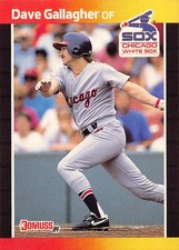Dave Gallagher 1989 Donruss 384 Chicago White Sox Rookie Baseball Card. rookie card picture