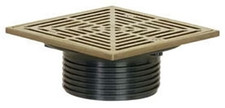 SIOUX CHIEF Finish Line 6-5/8" Nickel Bronze Drain 4 Cleanout 834-4DHNQV