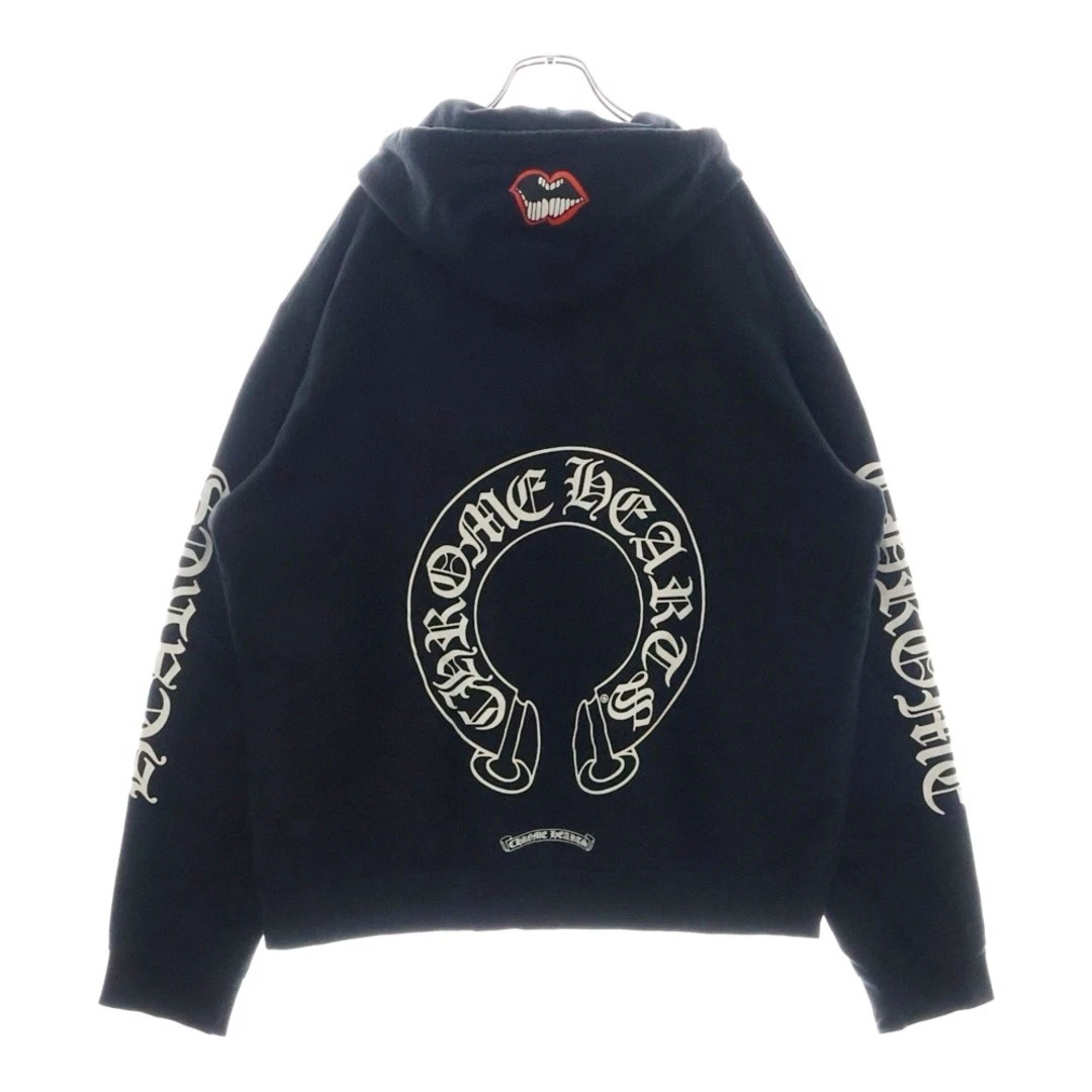 Felpa con cappuccio a ferro di cavallo CHROME HEARTS x Matty Boy Chomper nera usata a58