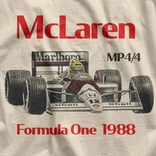 McLaren Shirt - Formula 1 - F1- Vintage T-Shirt reprint sand color