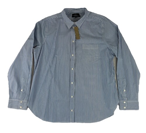 J Crew Classic Fit Hemd Knopfleiste Damen 16 blau gestreift Baumwolle NEU