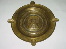 VINTAGE SOLID BRASS STAMPED DESIGN RESEMBLES INCAS MOTIF