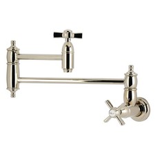 Kingston Brass KS310.ZX Millennium 3.8 GPM Wall Mounted 1 Hole - Nickel