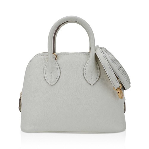 Hermes Bolide 1923 Mini Verso Mushroom with Biscuit Bag Gold Hardware Novillo