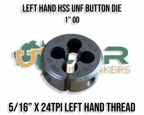 UNF LEFT HAND HSS standard Size Button Dies from 10-32 to 7/8 " variations - Picture 7 of 21
