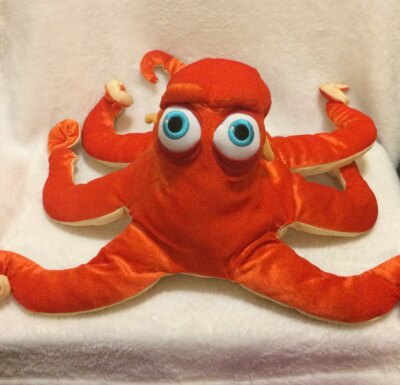 Finding Dory HANK Octopus 17'' Plush Orange Squid Disney Store Pixar Nemo