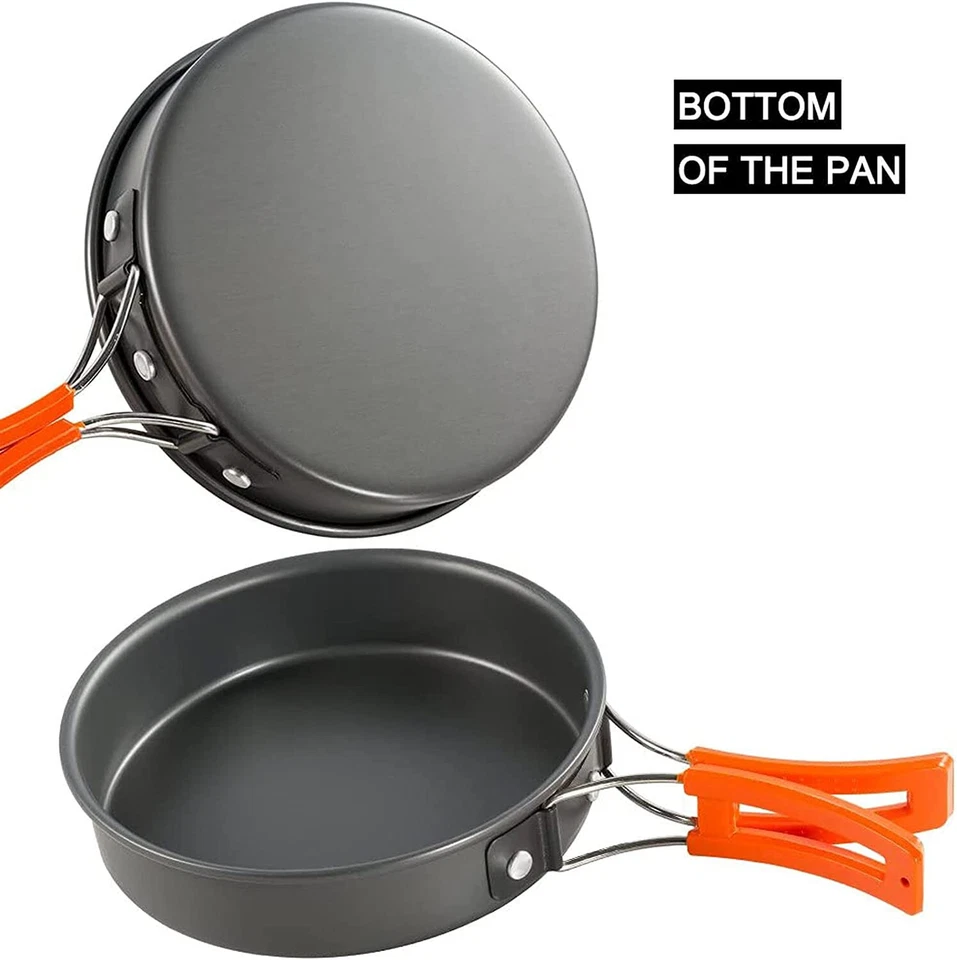 Camping Angel Outdoor Backpack Mini Kochgeschirr Set 9-teilig Aluminium Kochtopf - Bild 4 von 4