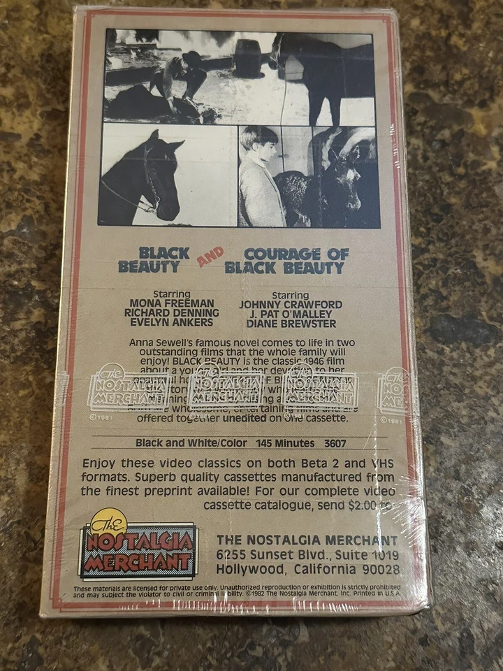 Black Beauty & Courage Of Double Feature Nostalgia Merchant Watermark Open Top - Image 2 of 4