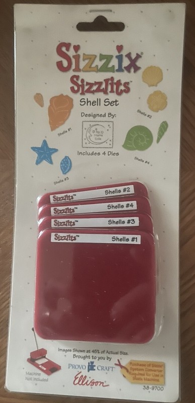 Retired Sizzix Sizzlits Shell Set 4 Dies. New