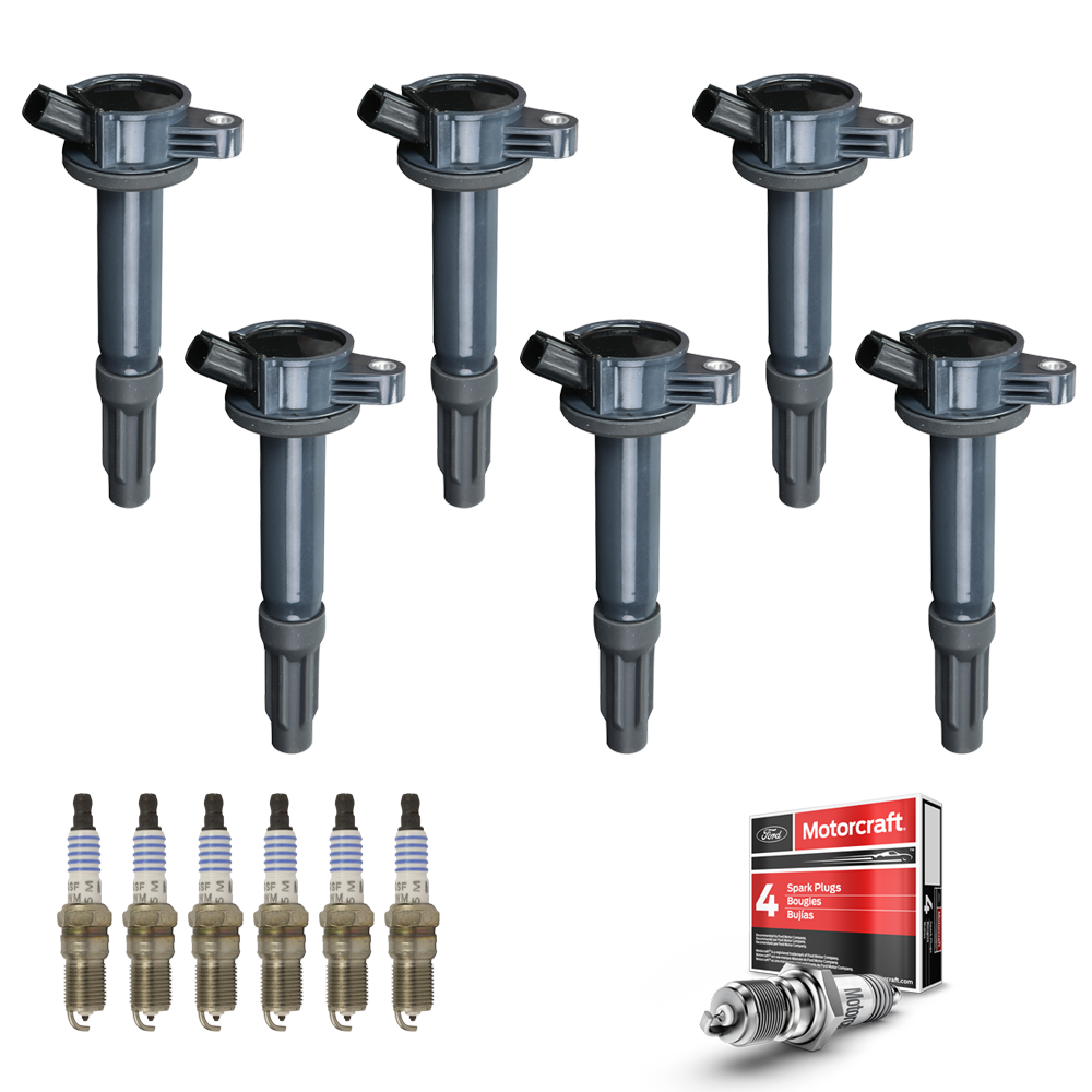 6 Ignition Coil + 6 Motorcraft Platinum Spark Plug For Lincoln