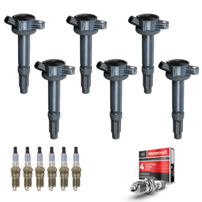 6 Ignition Coils & 6 Spark Plugs – For Mazda, Mercury, Ford (UF486 Compatible)