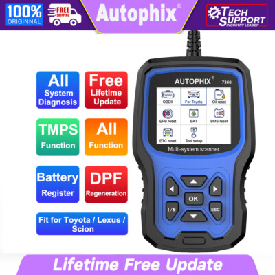 Autophix 7360 For Toyota Car All System OBD2 Scanner Diagnostic Scan Tool TPMS