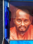 Vintage Stained Glass Swami Baba Muktananda Meditation India Mantra Suncatcher — photo 5