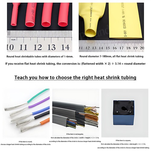 2:1 Heat Shrink Tube 20mm-35mm Electrical Sleeving Car Cable Heatshrink Tubing - Picture 6 of 15