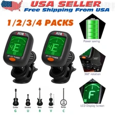 LCD Clip On Chromatic Acoustic Electric Guitar Bass Ukulele Banjo Violin Tuner