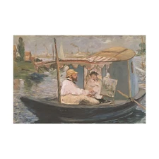 Claude Monet - in the ship's studio Hand-painted Oil Painting Wall Art