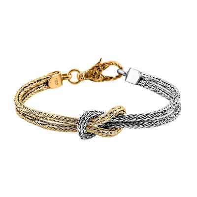 Bali Legacy Love Knot Bracelet in 22K Vermeil YG Plated and Sterling Silver