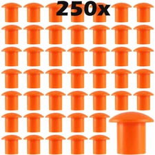250PCS Rebar Mushroom Safety Caps | For Rebar #3 to #8 | Concrete Stakes US
