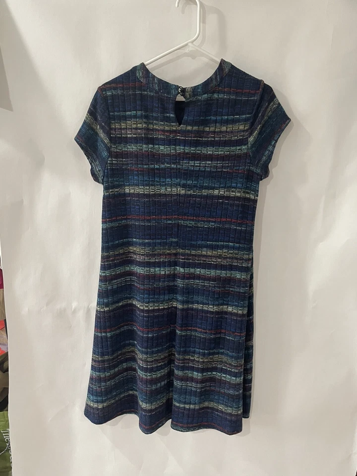 Vestido Luxology Rayas Multicolor Forrado Mezcla Poliéster Talla L Foto 4 de 4