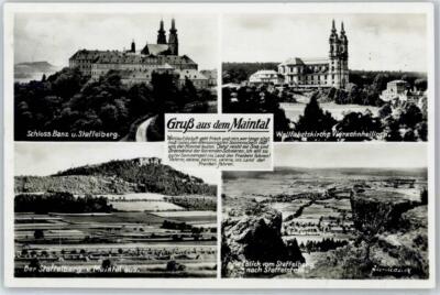 50843811 - 8623 Vierzehnheiligen Landpoststempel, Maintal, Schloss Banz,