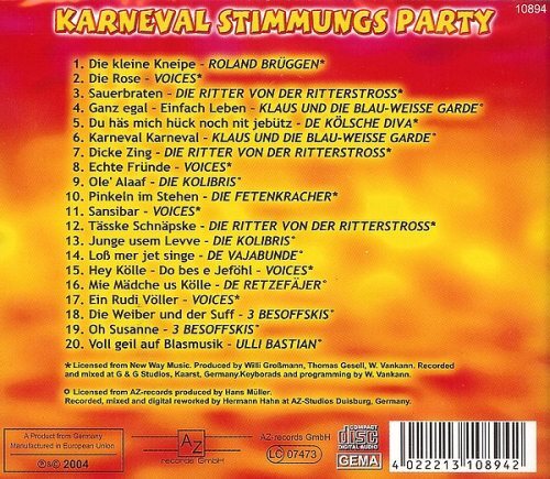 Karneval Stimmungs Party - CD, Roland Brüggen, Voices, De Kölsche Diva u.v.a. - Bild 2 von 2