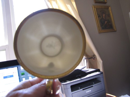 Vtg German Bavaria Tirschenreuth 4 Cups 5 Bread Plates "Marion" Gold Encrusted - Picture 7 of 11