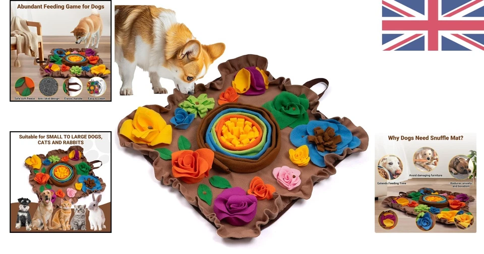 Non-Slip Snuffle Mat - Interactive Puzzle Toy for Dogs & Cats - Machine Washable - Image 2 of 4