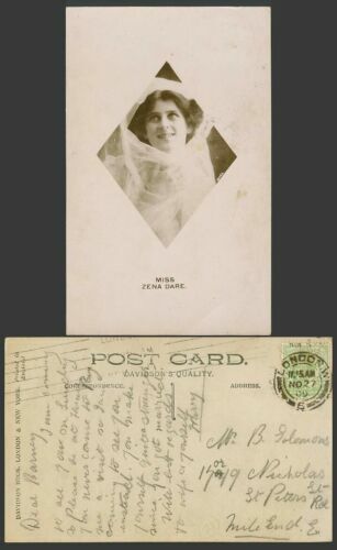 PC ARTIST SIGNED, ZIP, GLAMOUR LADY WITH A RIBBON, Vintage Postcard