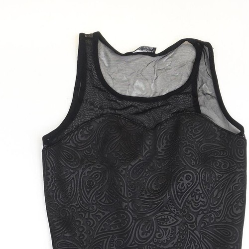 Jane Norman Womens Black Polyester Blend Blouse Size 10 - D - Picture 3 of 12