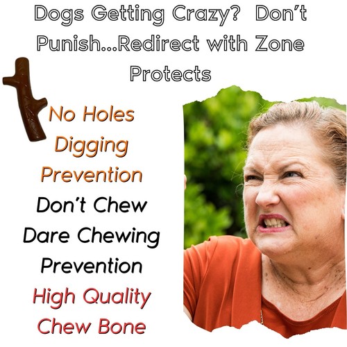 Paquete de entrenamiento Zone Protects Bad Dog; prevención de masticar y excavar, hueso masticable - Imagen 2 de 7