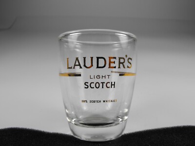 Lauder's Light Scotch Shot Glass - Gold Printed - ''100% Scotch Whiskies''