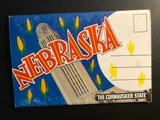 Old Vintage"NEBRASKA-The Cornhusker State" Fold Out Views Made in USA