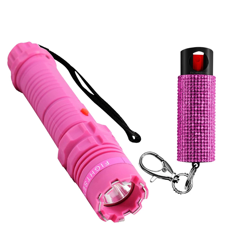 Pistola de aturdimiento linterna recargable + combo de spray de pimienta para defensa personal Foto 3 de 4