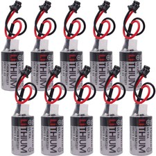 10Pcs JZSP-BA01 ER3V 1000m PLC Lithium Battery for Toshiba ER3V/3.6V with Plug