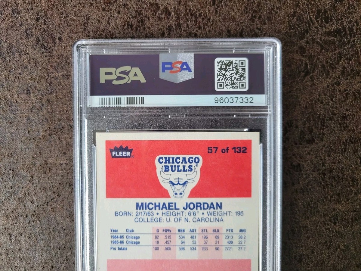 シングルカード PSA 8 1986 Fleer #57 Michael Jordan Amazon.com: 1986-87 Fleer #57 Michael Jordan ROOKIE RC PSA 8