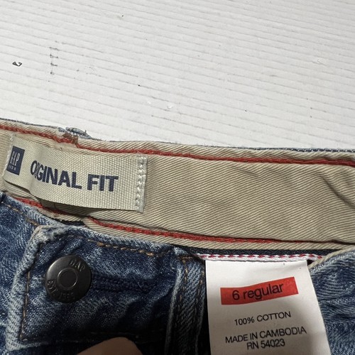 4 Vintage Gap Wrangler Kids Jeans Size 6 Regular Blue Black Denim Bottoms Pants - Picture 7 of 7