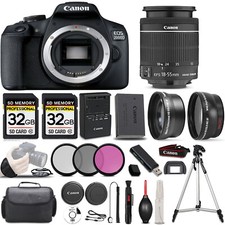 Canon EOS 2000D Rebel T7 DSLR Camera 18-55mm STM Lens ULTIMATE Accessory Kit