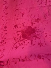 Spanish embroidered flamenco shawl manton bright pink 