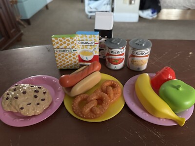 Fisher Price Fun with food Kidkraft Hot Dog Cookie Mac N Cheese Fruit Play food