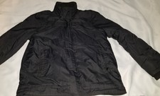 F & F Women's L Large Black Bomber Style Jacket W/ Hood Inside Collar