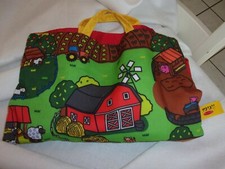 K's Kids Melissa Doug Farm Fabric Mat and Animals carry toy take along