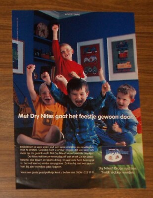 Rare Advertising HUGGIES PULL-UPS DRYNITES Diapers Bedwetting #2 2002