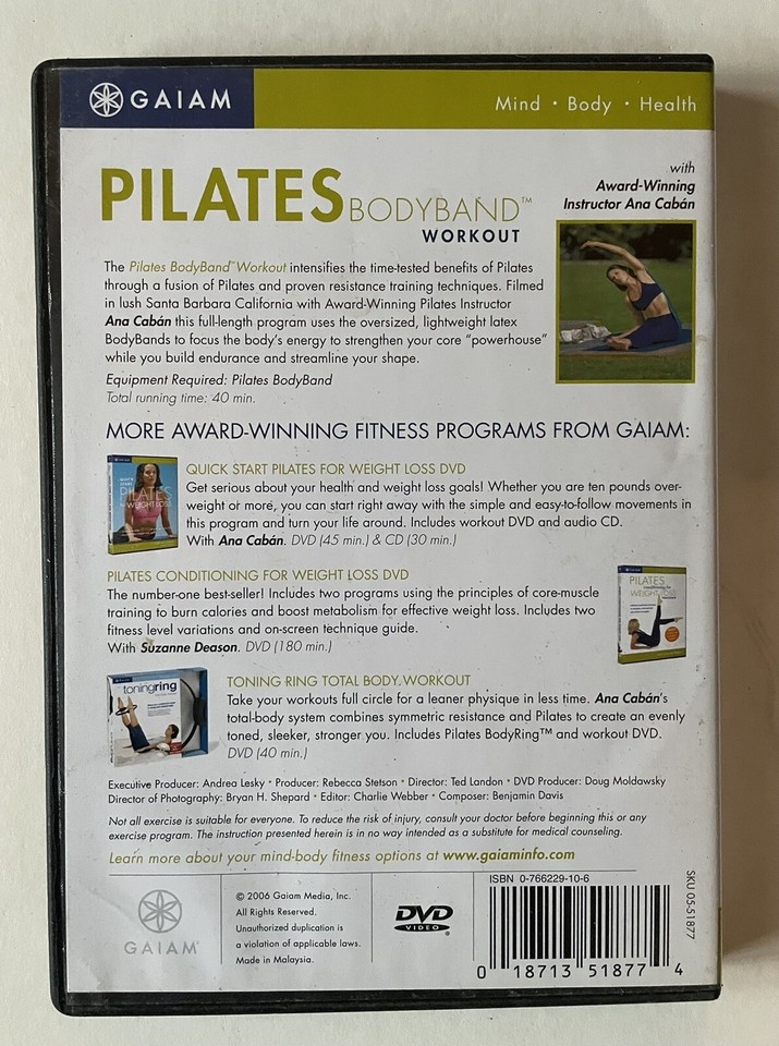 Pilates Bodyband Workout with Ana Caban DVD 18713518774 eBay