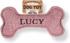 Squeaky Dog Toy Bone Shaped – Pre-Personalised with Dog Names & Breeds
