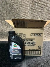 (QTY 6) Castrol EDGE High Mileage 5W-20 Advanced Full Synthetic Motor Oil, 1 Qt