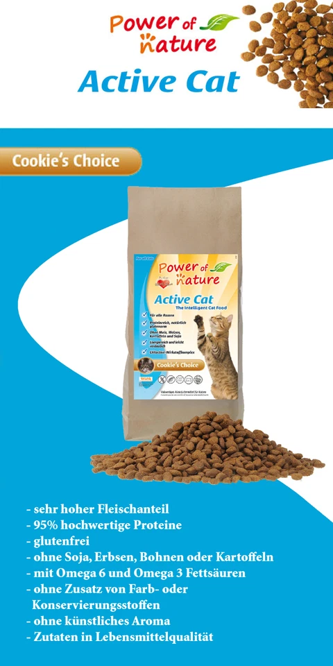 2 kg Power of Nature Cookies Choice Katzenfutter Trockenfutter Huhn getreidefrei - Bild 2 von 2