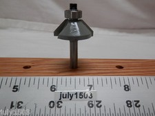 (1) NEW  1-3/16 D 45° Chamfer Carbide Tip Router Bit Bearing 1/2" degree qw