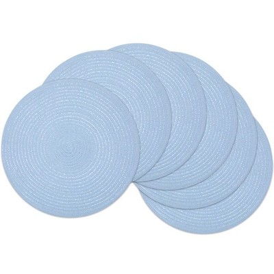 Round Braided Placemats Set of 6 Round Table Mats for Dining Tables 15 inch (...