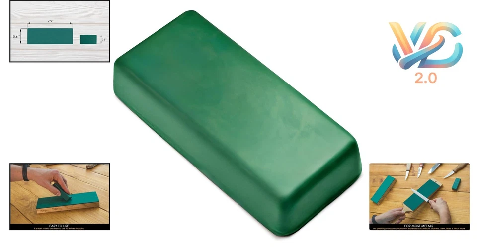 Compuesto de correa de cuero de 2 OZ - Lograr navaja - Bordes afilados, versátil para metales Foto 2 de 4